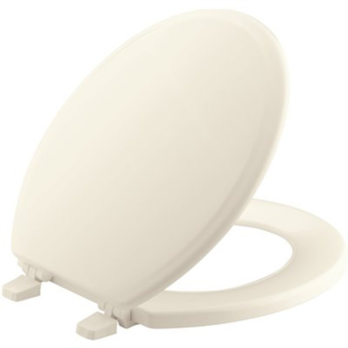 KOHLER Ridgewood Round Closed Front Toilet Seat in Biscuit