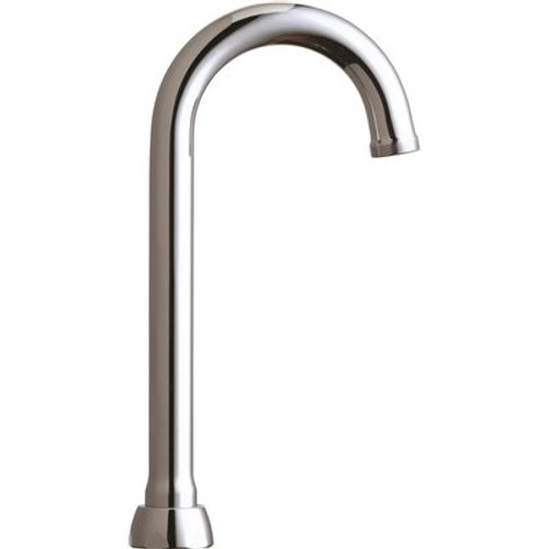 Chicago Faucets 3-1/2 in. Solid Brass Rigid/Swing Gooseneck Spout