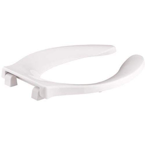 KOHLER Stronghold Elongated Open Front Toilet Seat in White