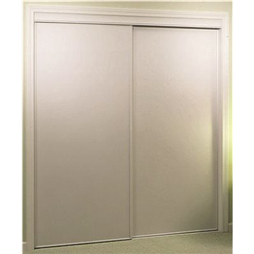 HOME DECOR INNOVATIONS 100 SERIES WHITEWOOD VINYL PANEL BYPASS DOOR, WHITE, 60X80 IN.