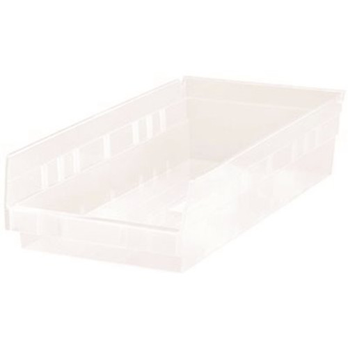 Quantum Storage Systems QSB104CL 6-5/8 in. Economy Shelf Bin, 17-7/8 in. x 4 in., Clear (20-Pack)