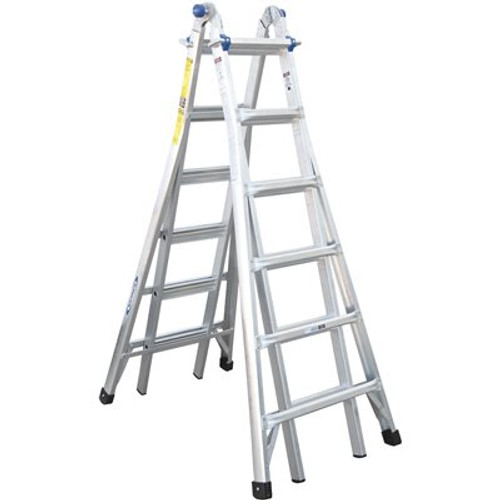 Werner 26 ft. Reach Aluminum Telescoping Multi-Position Ladder with 300 lbs. Load Capacity Type IA Duty Rating