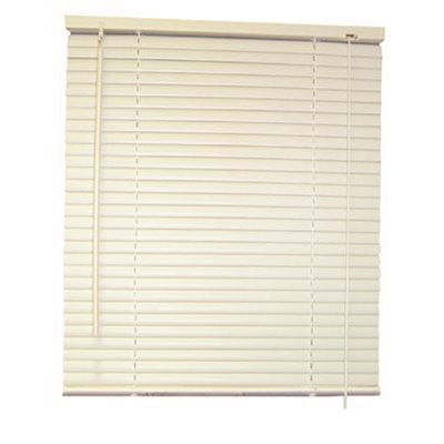 1-INCH PREMIUM METAL AND VINYL MINI BLINDS, ALABASTER, 34-1/2X48 IN.