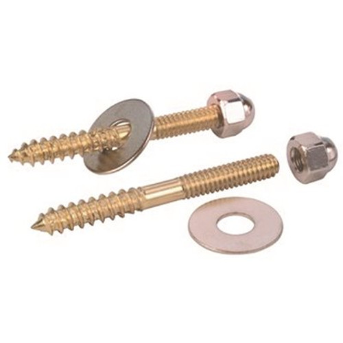 ProPlus 1/4 in. x 2-1/2 in. Closet Screws Brass Plated