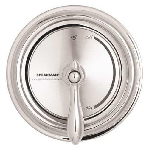 Speakman Sentinel Mark II Regency 1-Handle Pressure Balance Valve and Trim in Chrome with Colored Labels (Valve Included)