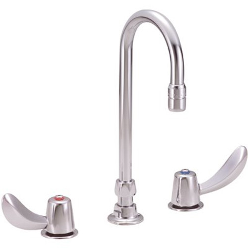 Delta 8 in. Widespread 2-Handle Bathroom Faucet with Gooseneck Spout in Chrome