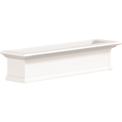 Mayne Yorkshire 48 in. x 12 in. Self Watering White Vinyl Window Box