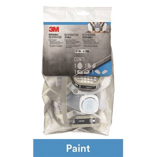 3M OV P95 Disposable Paint Project Respirator Mask, Size Medium