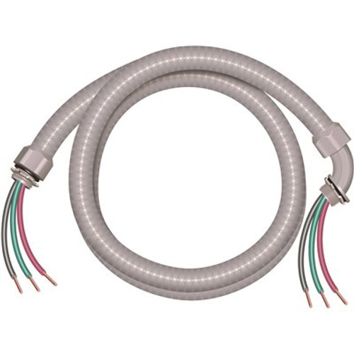 Southwire 1/2 in. x 6 ft. 10/3 Ultra-Whip Liquidtight Flexible Non-Metallic PVC Conduit Cable Whip