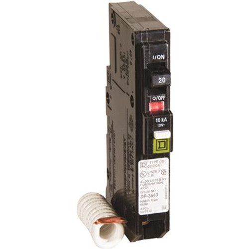 Square D QO 20 Amp Single-Pole Combination Arc Fault Circuit Breaker(QO120CAFIC) Square D QO 20 Amp Single-Pole Combination Arc Fault Circuit Breaker(QO120CAFIC)