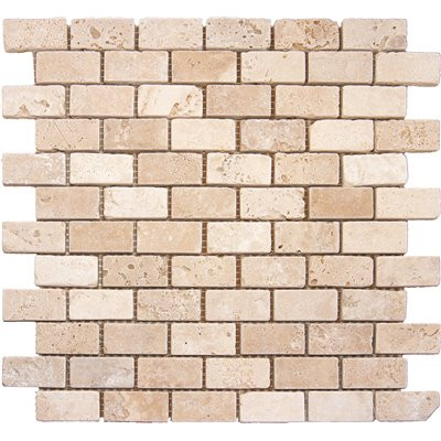 MSI Chiaro Brick 12 in. x 12 in. Textured Travertine Brick Look Floor and Wall Tile (10 sq. ft./Case)