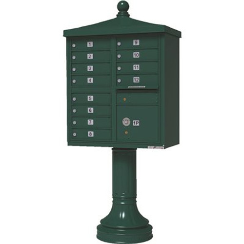 Florence Vital 1570 12-Mailboxes 1-Parcel Locker 1-Outgoing Pedestal Mount Cluster Box Unit Florence Vital 1570 12-Mailboxes 1-Parcel Locker 1-Outgoing Pedestal Mount Cluster Box Unit