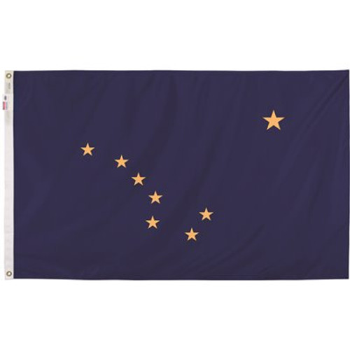 Valley Forge Flag 3 ft. x 5 ft. Nylon Alaska State Flag