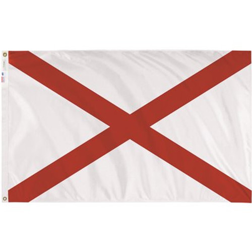 Valley Forge Flag 3 ft. x 5 ft. Nylon Alabama State Flag