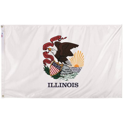 Valley Forge Flag 3 ft. x 5 ft. Nylon Illinois State Flag