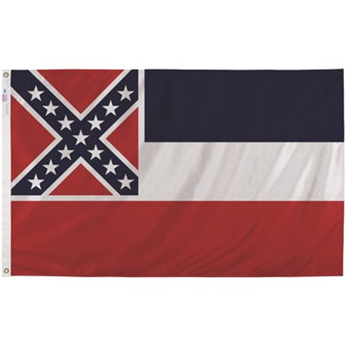 Valley Forge Flag 3 ft. x 5 ft. Nylon Mississippi State Flag