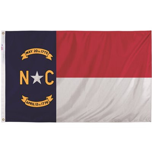 Valley Forge Flag 3 ft. x 5 ft. Nylon North Carolina State Flag