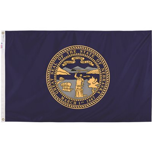Valley Forge Flag 3 ft. x 5 ft. Nylon Nebraska State Flag