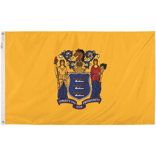 Valley Forge Flag 3 ft. x 5 ft. Nylon New Jersey State Flag