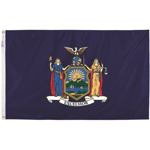 Valley Forge Flag 3 ft. x 5 ft. Nylon New York State Flag