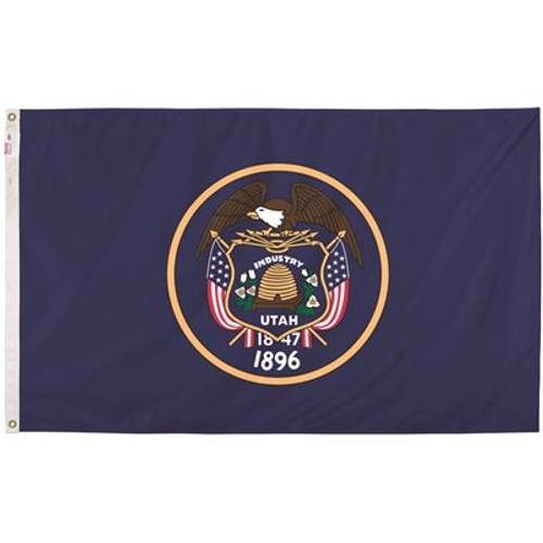 Valley Forge Flag 3 ft. x 5 ft. Nylon Utah State Flag
