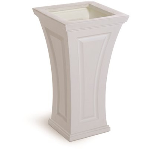 Mayne Cambridge 28 in. Tall Self-Watering White Polyethylene Planter Mayne Cambridge 28 in. Tall Self-Watering White Polyethylene Planter