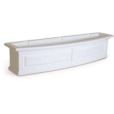 Mayne Nantucket 48 in. x 11.5 in. Self-Watering White Polyethylene Window Box
