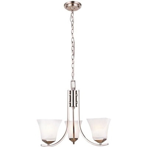 Design House Torino 3-Light Satin Nickel Chandelier