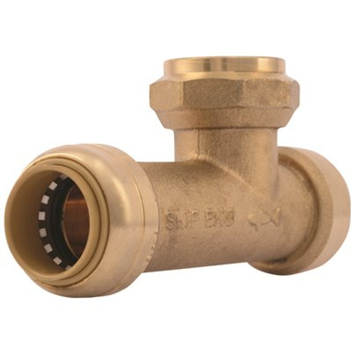 SharkBite 3/4 in. Push-to-Connect x Push-to-Connect x FIP Brass Expansion Tank Tee Fitting
