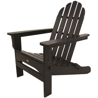 Trex Outdoor Furniture Cape Cod Charcoal Black Folding Plastic Adirondack Chair