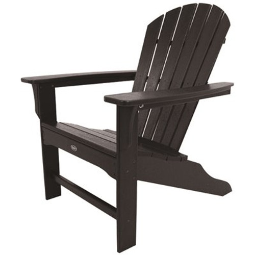 Trex Outdoor Furniture Yacht Club Shellback Charcoal Black Plastic Patio Adirondack Chair