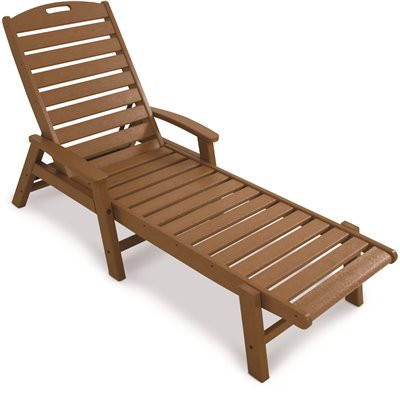 Trex Outdoor Furniture Yacht Club Tree House Plastic Outdoor Patio Stackable Chaise Lounge Chair