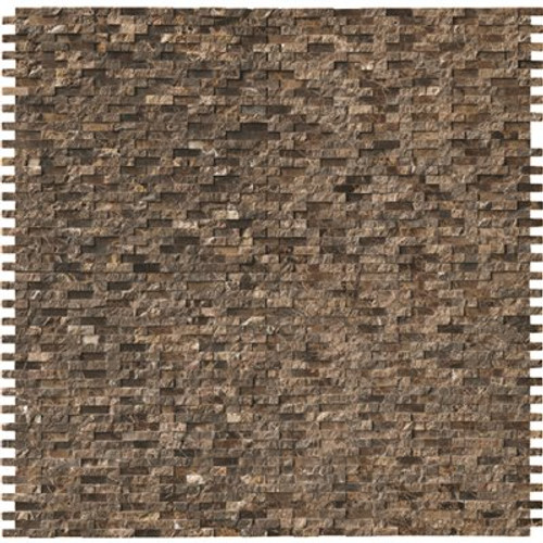 MSI Emperador 12 in. x 12 in. Textured Marble Floor and Wall Tile (1 sq. ft./Each)