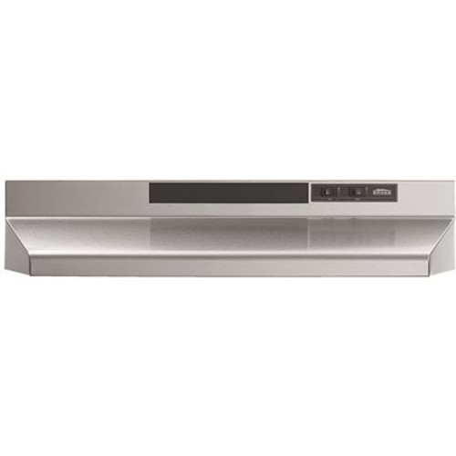 Broan-NuTone F40000 30 in. 230 Max Blower CFM Convertible Under-Cabinet Range Hood with Light in Stainless Steel