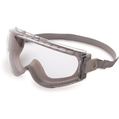 Uvex Stealth Safety Goggles with Clear Tint Uvextreme Lens, Gray and Gray Frame and Neoprene Band