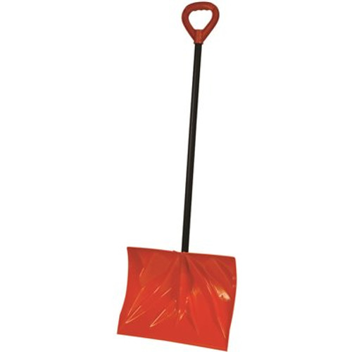Emsco Bigfoot 18 in. Poly Combination Snow Shovel with Steel Core Handle