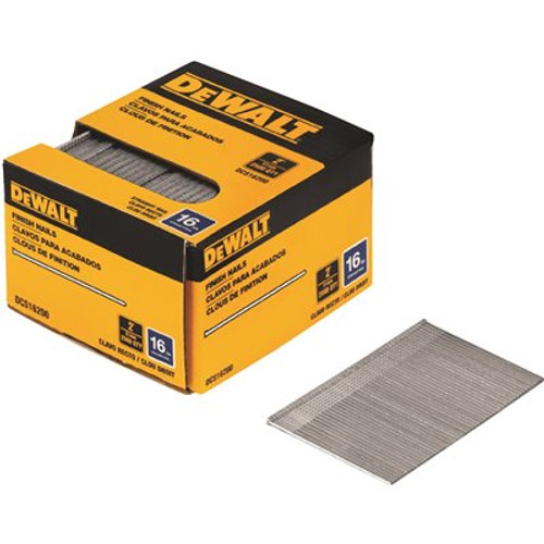 DEWALT 2 in. x 16-Gauge Straight Finish Nails (2500 per Box)