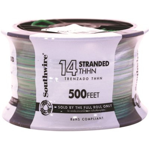 Southwire 500 ft. 14-Gauge Green Stranded CU THHN Wire