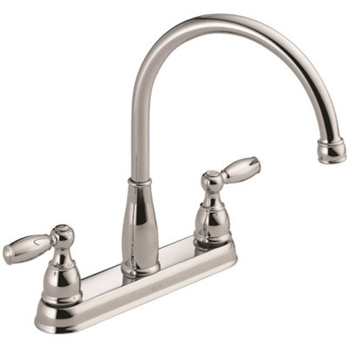Delta Foundations 2-Handle Standard Kitchen Faucet in Chrome