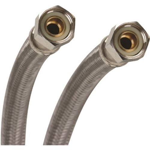 Fluidmaster 3/8 in. Compression x 3/8 in. Compression x 48 in. L Braided Stainless Steel Dishwasher Connector