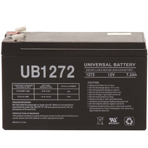 UPG 12-Volt 7.2 Ah F1 Terminal Sealed Lead Acid (SLA) AGM Rechargeable Battery