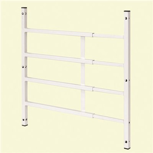 Segal 15 in. to 22 in.W x 21 in. H height Carbon Steel, Fixed 4-Bar Window Guard, White