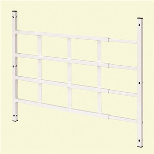 Segal 31 in. x 54 in. x 21-1/2 in. Fixed Window Guard, Steel 4-Bar White, Non-Egress