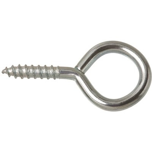 Everbilt #10 Zinc-Plated Steel Screw Eye (50-Pack)