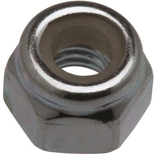 Everbilt 1/4 in.-20 Zinc Plated Nylon Lock Nut (100-Pack)