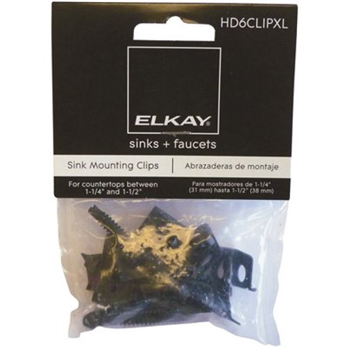 Elkay Heavy-Duty Extra Long Clips and Screws (Bag of 6)