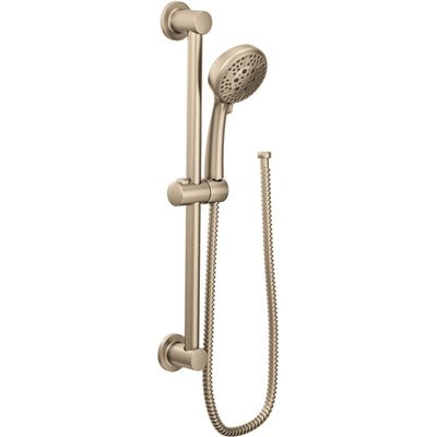 MOEN 4-Spray 4 in. Eco-Performance Handheld Handshower with Slidebar in Brushed Nickel
