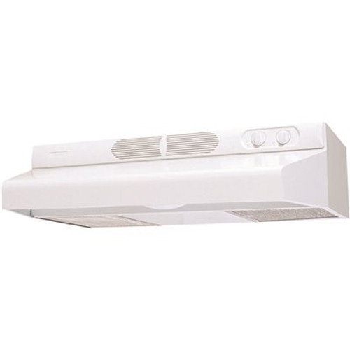 Air King ESDQ 30 in. ENERGY STAR Certified Under Cabinet Convertible Range Hood Deluxe Quiet with Light in White