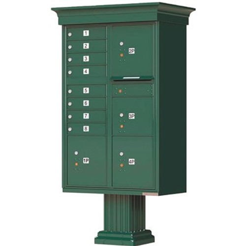 Florence 1570 8-Mailboxes 4-Parcel Lockers 1-Outgoing Vital Cluster Box Unit with Vogue Classic Accessories
