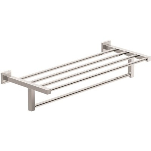 Symmons Duro 22 in. Wall-Mounted Towel Shelf with Bar in Polished Chrome